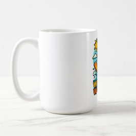 Caneca De Café Falha no Surf Wipeout Moai Chibi