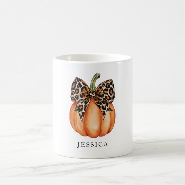 Caneca De Café Fall Coquette Pumpkin Bow (Centro)