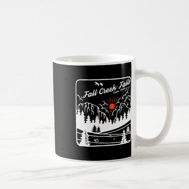 Caneca De Café Fall Creek Falls State Park Tennessee Moderno Lega (Direita)