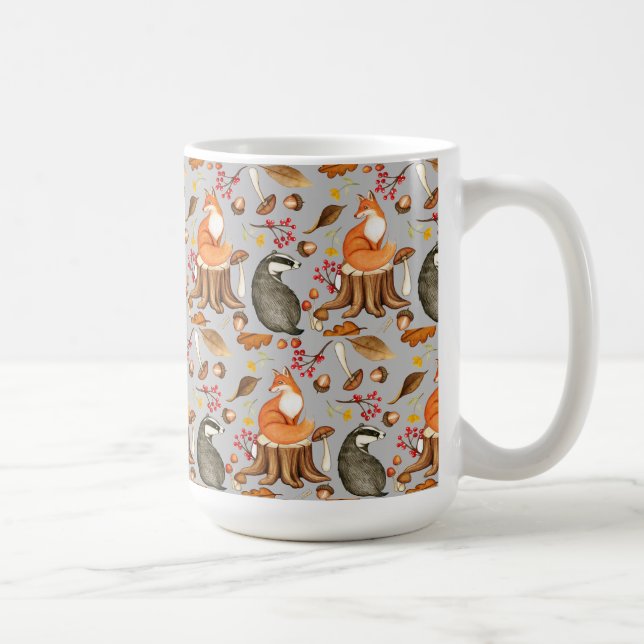 Caneca De Café Fall Deixa Badger & Fox (Direita)