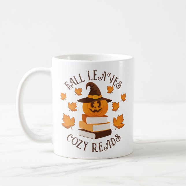Caneca De Café Fall Deixa Cozy Lê Folhas de Bompkin do outono (Esquerda)