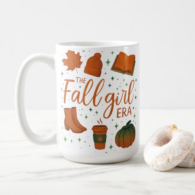 Caneca De Café Fall girl era Mug, Autumn girl shirt gift ,TS12 (Com Donut)