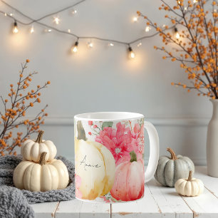 Caneca De Café Fall Mug com Bombas e Flores