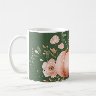 Caneca De Café Fall Mug com Bombeiros, Cogumelos e Flores