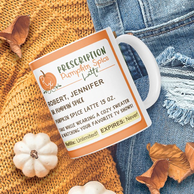 Caneca De Café Fall Season Prescription Pumpkin Spice Latte (Criador carregado)
