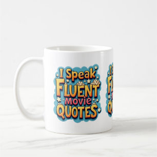 Caneca De Café Falo Citações de Filmes Fluentemente Arte Pop Retr