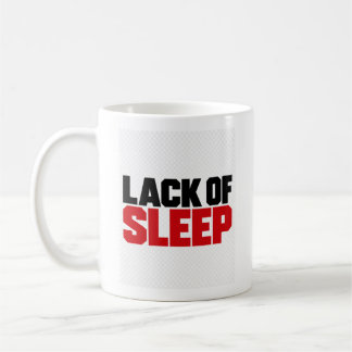 Caneca De Café Falta de Sono Humor Cansado Tipografia Engraçada