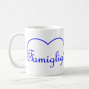 Caneca De Café Famiglia Italiana Family Heart