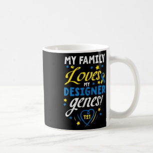 Caneca De Café Família ama os meus genes T21 para baixo Síndrome