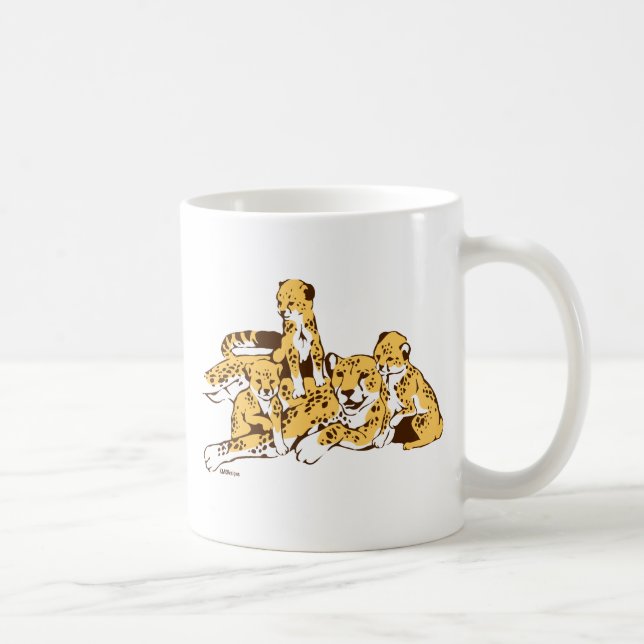 Caneca De Café Família Cheetah (Direita)