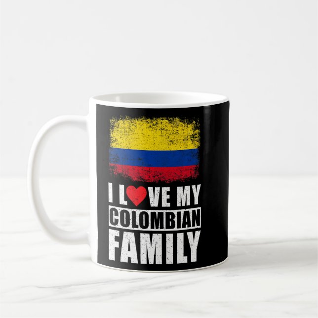 Caneca De Café Família Colombiana Eu Amo Minha Família Colombiana (Esquerda)