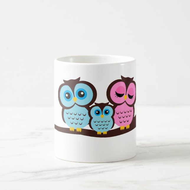 Caneca De Café Família da coruja (Centro)