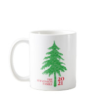 Família de Árvores de Natal Vermelhas e Verdes Mod