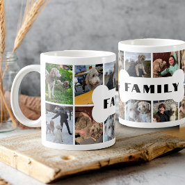 Caneca De Café Família de Cachorros de Colagem de Fotos