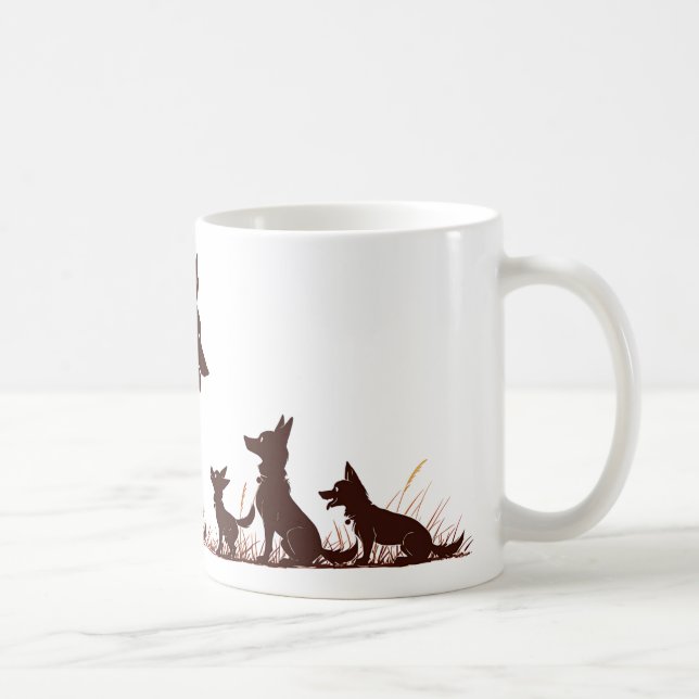 Caneca De Café Família de cães 3 (Direita)