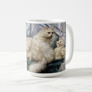 Caneca De Café Família de Gatos Brancos, Carl Kahler