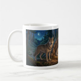Caneca De Café Família de Lobos