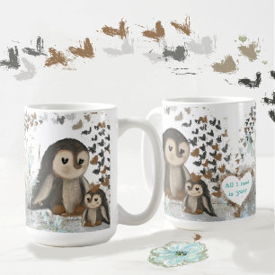 Caneca De Café Família de pinguins bonita Mug