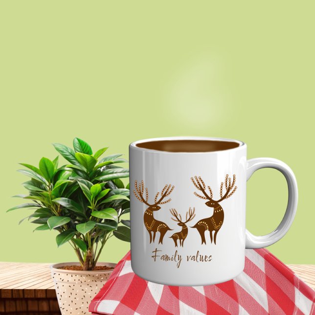 Caneca De Café Família Deers (Criador carregado)