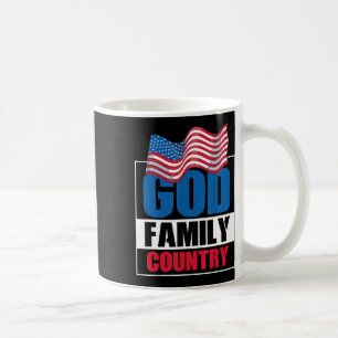 Caneca De Café Família Deus País Soldado Patrimônio da Bandeira d