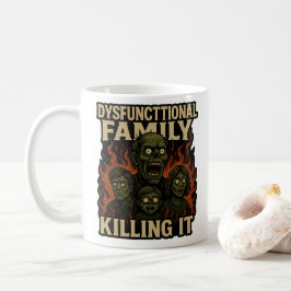 Caneca De Café Família Disfuncional se Dando Bem