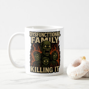 Caneca De Café Família Disfuncional se Dando Bem