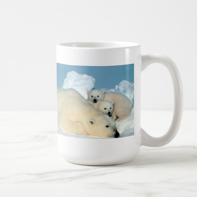 Caneca De Café Família do urso polar (Direita)