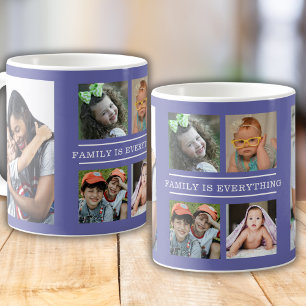 Caneca De Café Família É Tudo Citado 6 Foto Collage Roxo