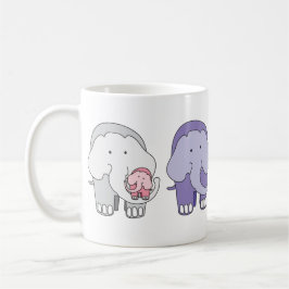 Caneca De Café Família Elefante
