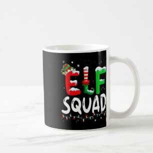 Caneca De Café Família Elf Squad de Natal Correspondendo Pijama E