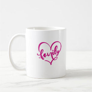Caneca De Café Família em rosa