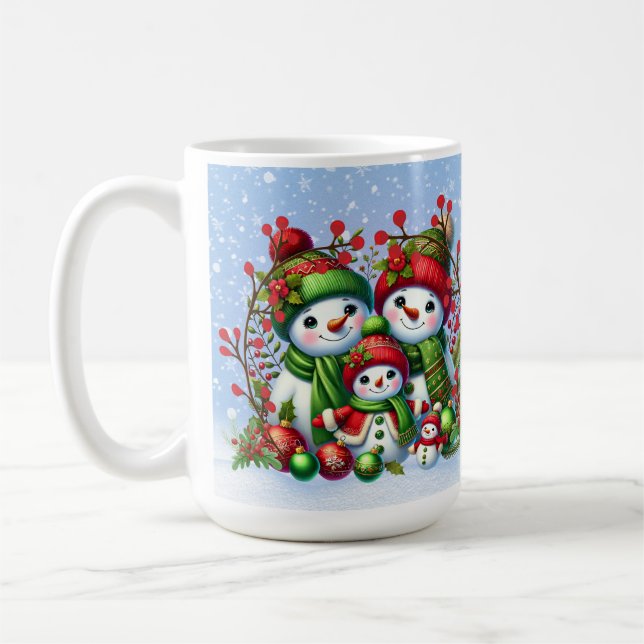 Caneca De Café Família Festivo Snowman (Esquerda)