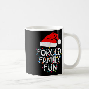 Caneca De Café Família Forçada Diversão Sarcástica de Natal Engra