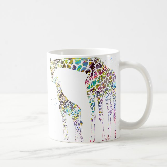 Caneca De Café Família Giraffe (Direita)