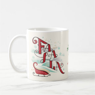 Caneca De Café Família Karaoke Fa La Carols Foto do Natal