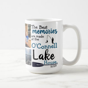 Caneca De Café Família Lake House Personalizada / Férias Mug