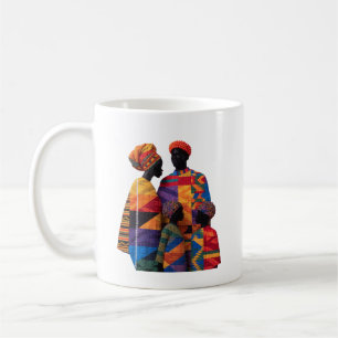 Caneca de Café Família Negra Celebrando