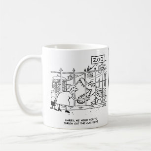 Caneca De Café Família no Zoo. Pai Engolido pelo Alligador