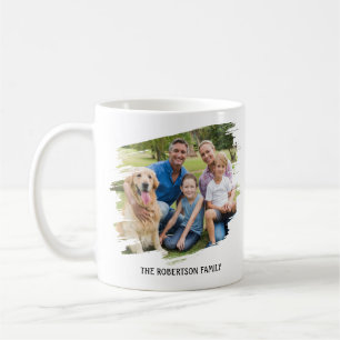 Caneca De Café Família Personalizada com Duas Fotos Moderna Pince