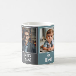 Caneca De Café Família Personalizada Quatro Fotografias Colagem A