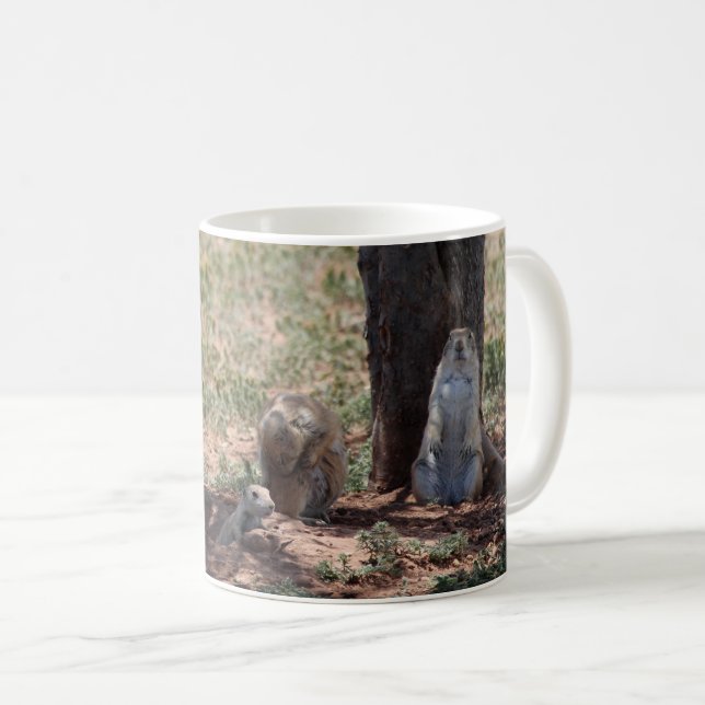 Caneca De Café Família Prairie Dog (Frente Esquerda)