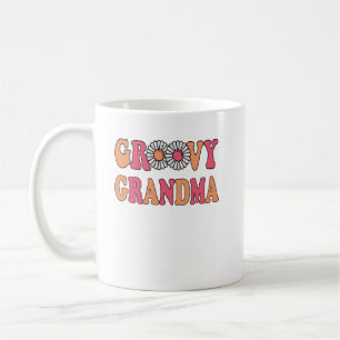 Caneca De Café Família Retro Groovy Vovó Correspondente