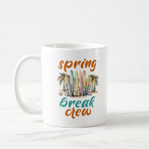 Caneca De Café Família Spring Break Crew Beach Vibes Squad 2025