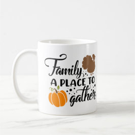 Caneca De Café Família um Local para se Reunir Personalizado