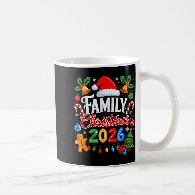 Caneca De Café Family Christmas 2026 Matching Pajamas Xmas Family (Direita)