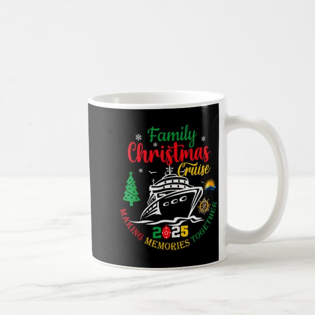 Caneca De Café Family Christmas Cruise 2025 Making Memories Toget (Direita)