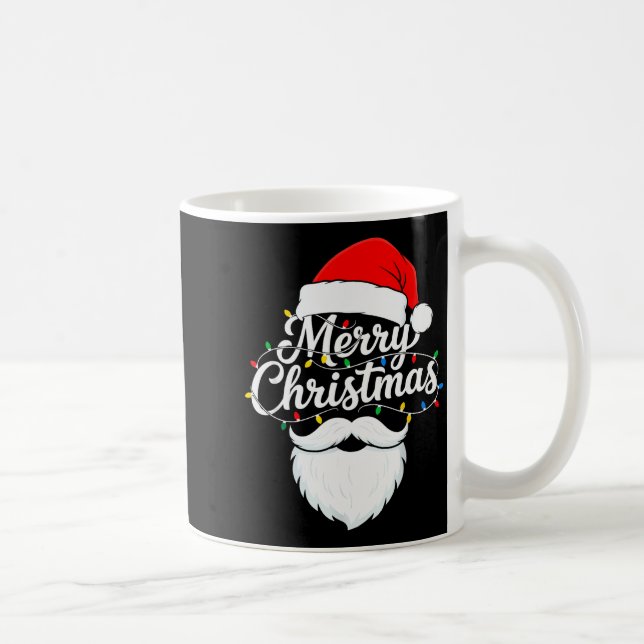 Caneca De Café Family Christmas Santa Beard Xmas Matching Pajamas (Direita)