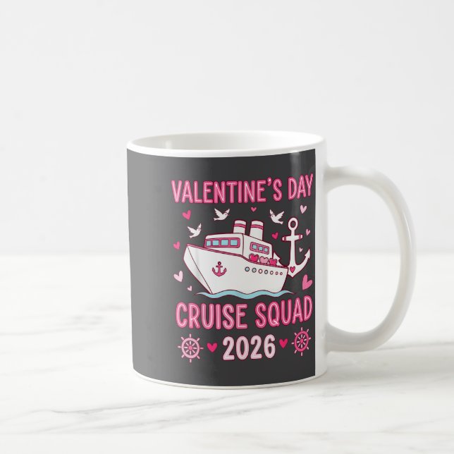 Caneca De Café Family Matching Valentines Day Family Cruise Squad (Direita)