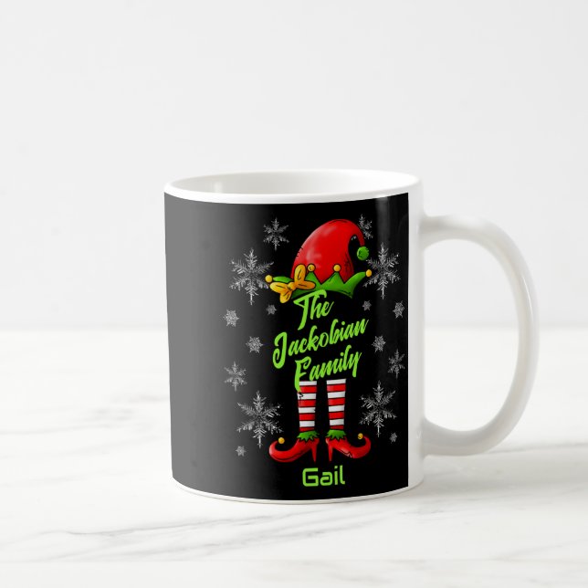 Caneca De Café Family Name Year Reunion Matching Christmas Elf T  (Direita)