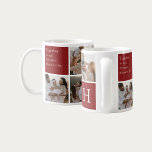 Caneca De Café Family Quote 8 Photo Collage Red Burgundy<br><div class="desc">Turn everyday coffee moments into something deeply personal with this personalized photo mug designed to tell your story, one square at a time. Featuring a modern 8-photo square collage layout, this mug lets you showcase your favorite memories alongside meaningful details. Customize one square with a quote, saying, or even a...</div>